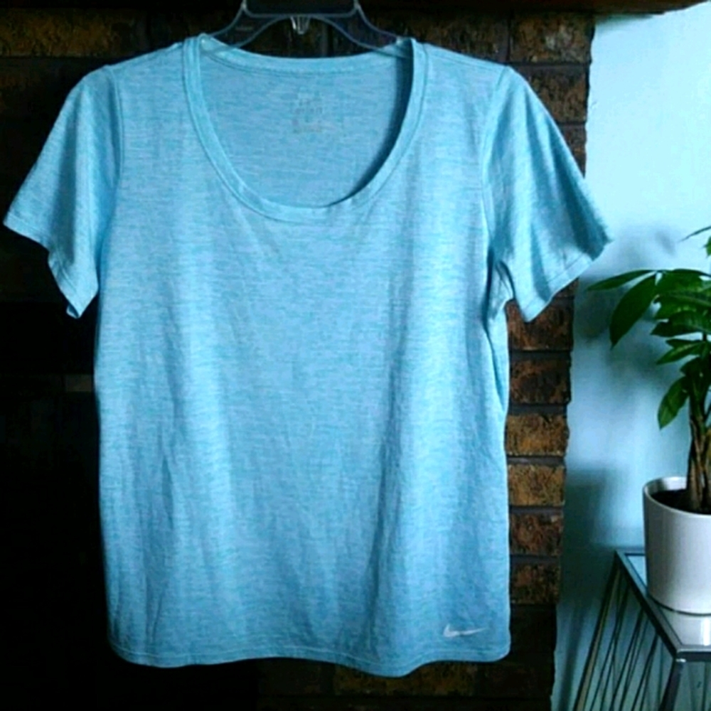 Nike heather blue workout dri-fit tshirt